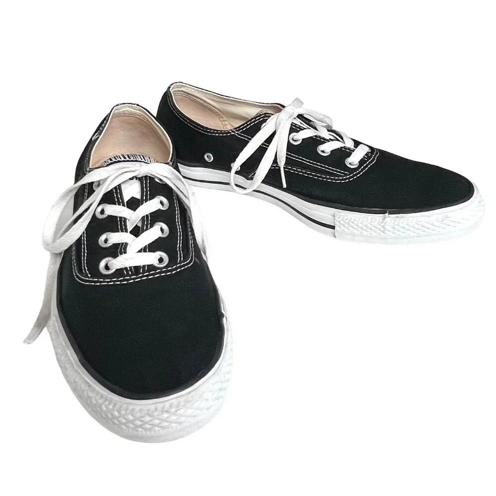 Converse All Star Black & White Canvas Low-Top CVO Ox Unisex Sneakers Size 11